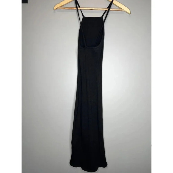 Naked wardrobe black ribbed sweater tank midi dress high neck size SMALL - Picture 6 of 6